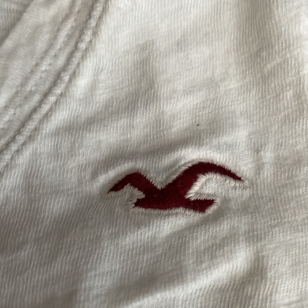 Hollister long white shirt